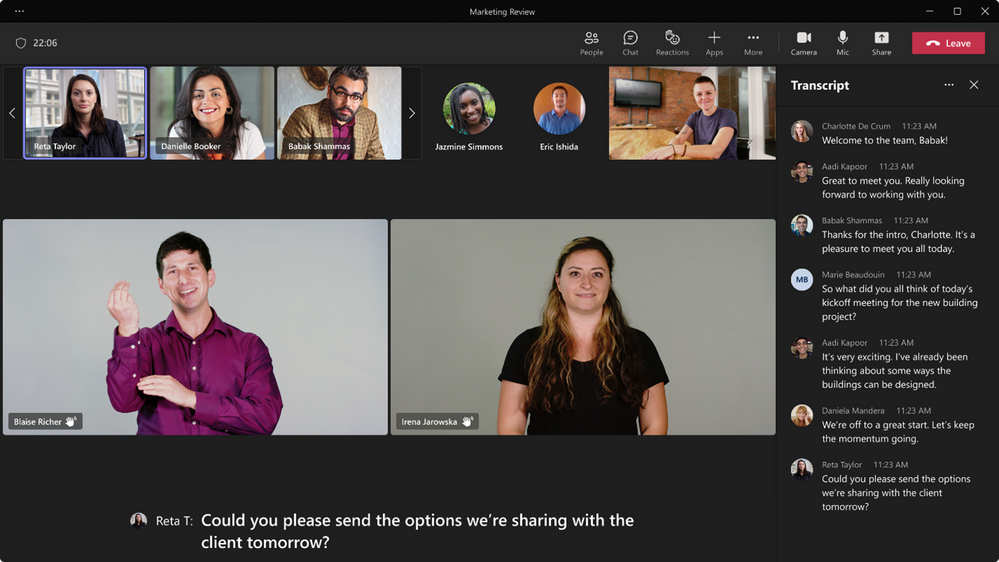 Microsoft Team ofron tanimë pamjen pë gjuhën e shenjave