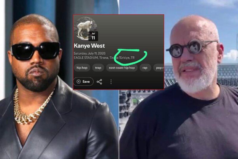 Tirana në Turqi? Gabimi në profilin e Kanye West që shkaktoi konfuzion për koncertin e 11 korrikut