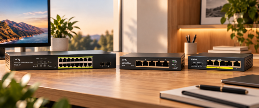 CUDY Switch Review: 3 pajisje për rrjete të vogla, shpejtësi 2.5 Gbps dhe sisteme profesionale PoE
